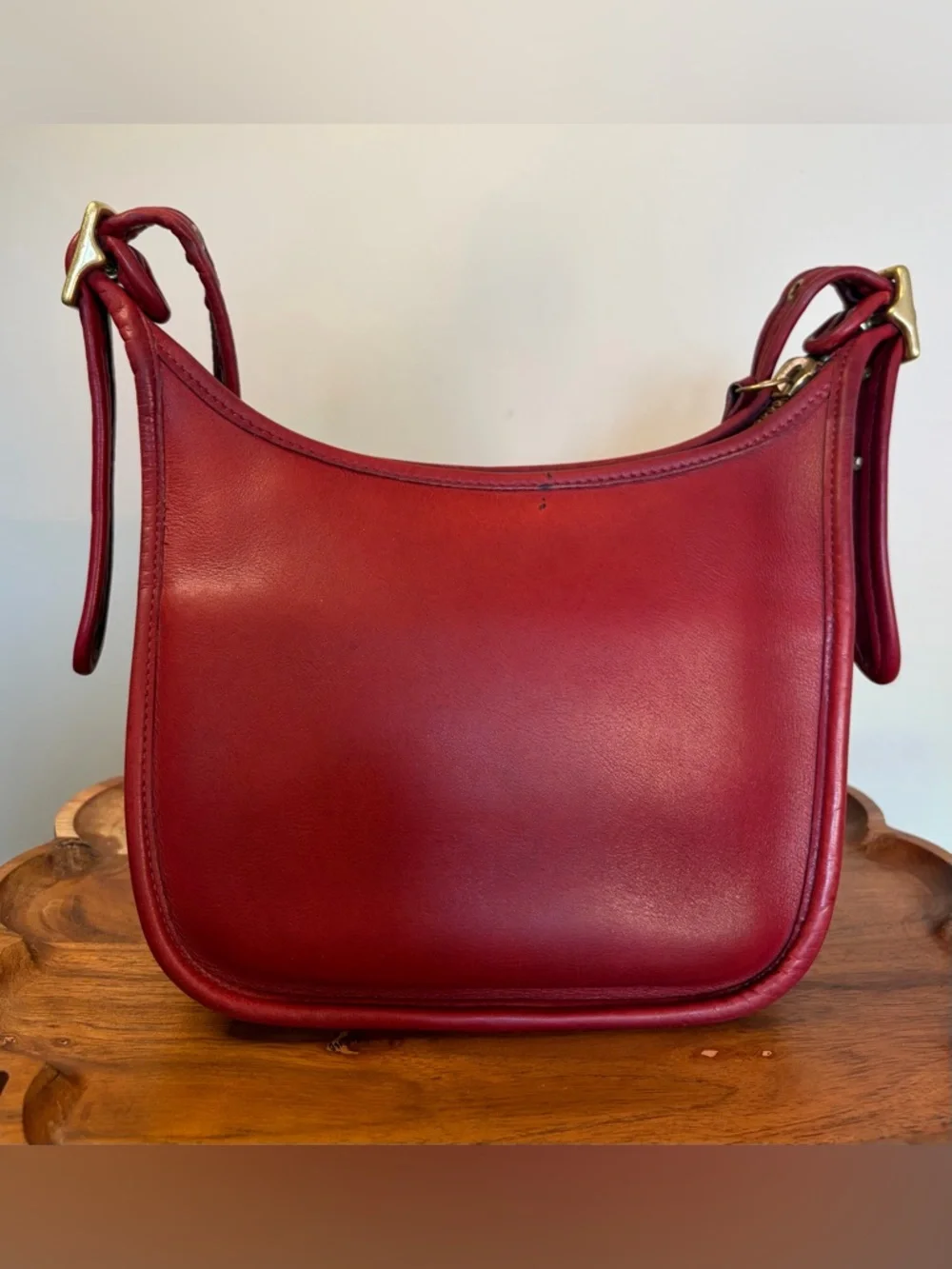 Vintage COACH Red Janice Legacy Zip Red Leather Crossbody 9950 RARE EUC - Picture 9 of 17